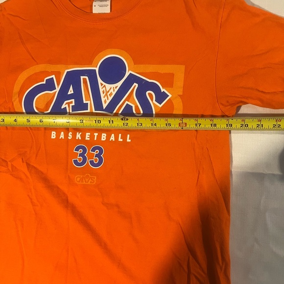 Cleveland Cavaliers Shirt Mens MEDIUM Orange Short Sleeve NBA Cavs #33 O’Neil - Picture 7 of 11